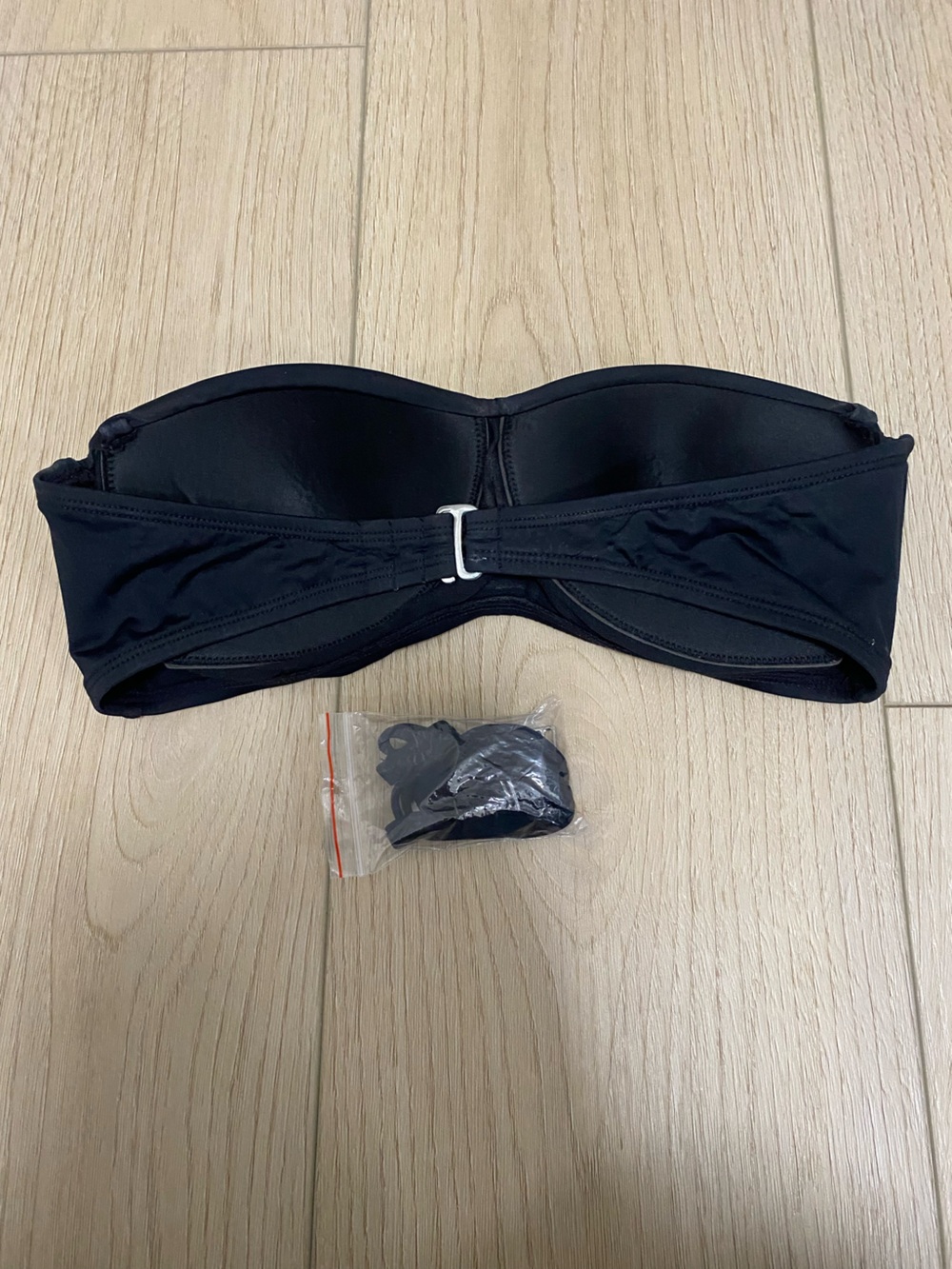 Kona Sol Black Bandeau Swim Top with Twist Detail - Picture 2 of 3